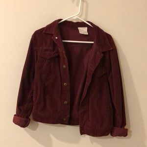 American Apparel cranberry unisex corduroy jacket